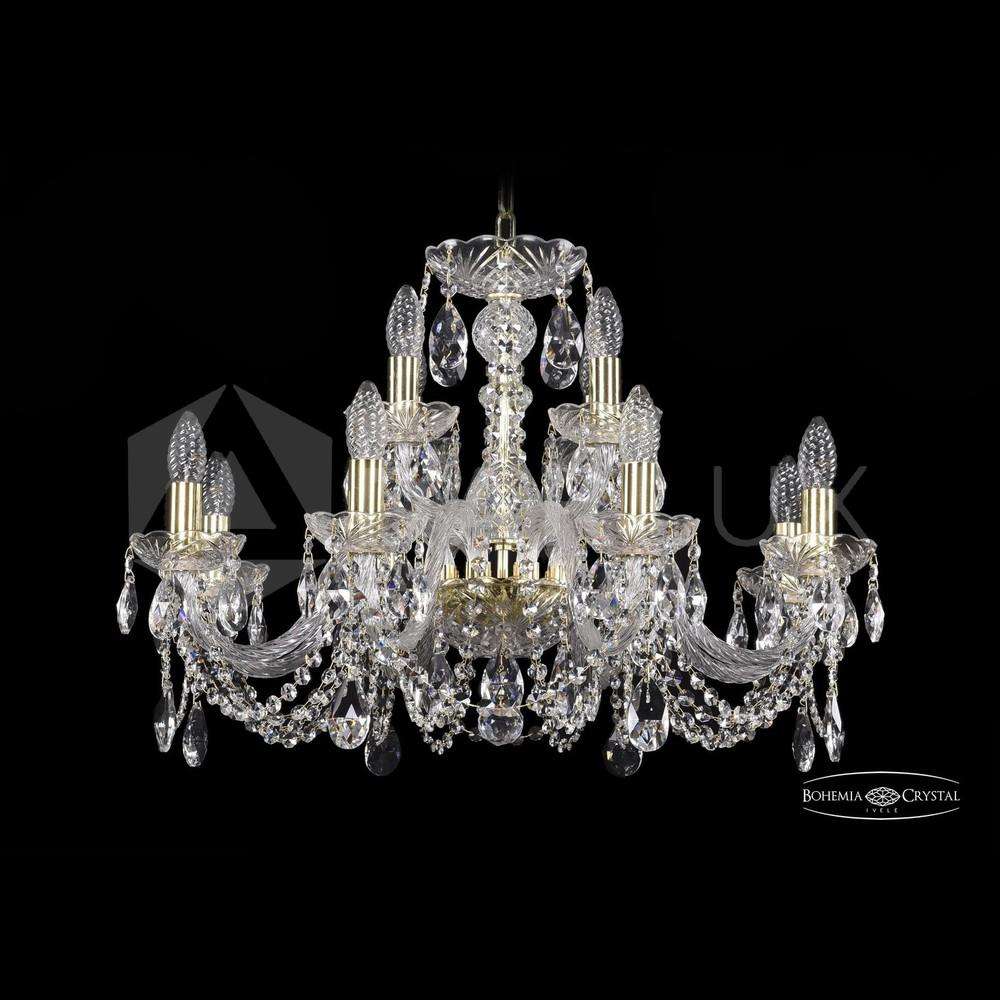 Люстра хрустальная 1402/8+4/240 G Bohemia Ivele Crystal