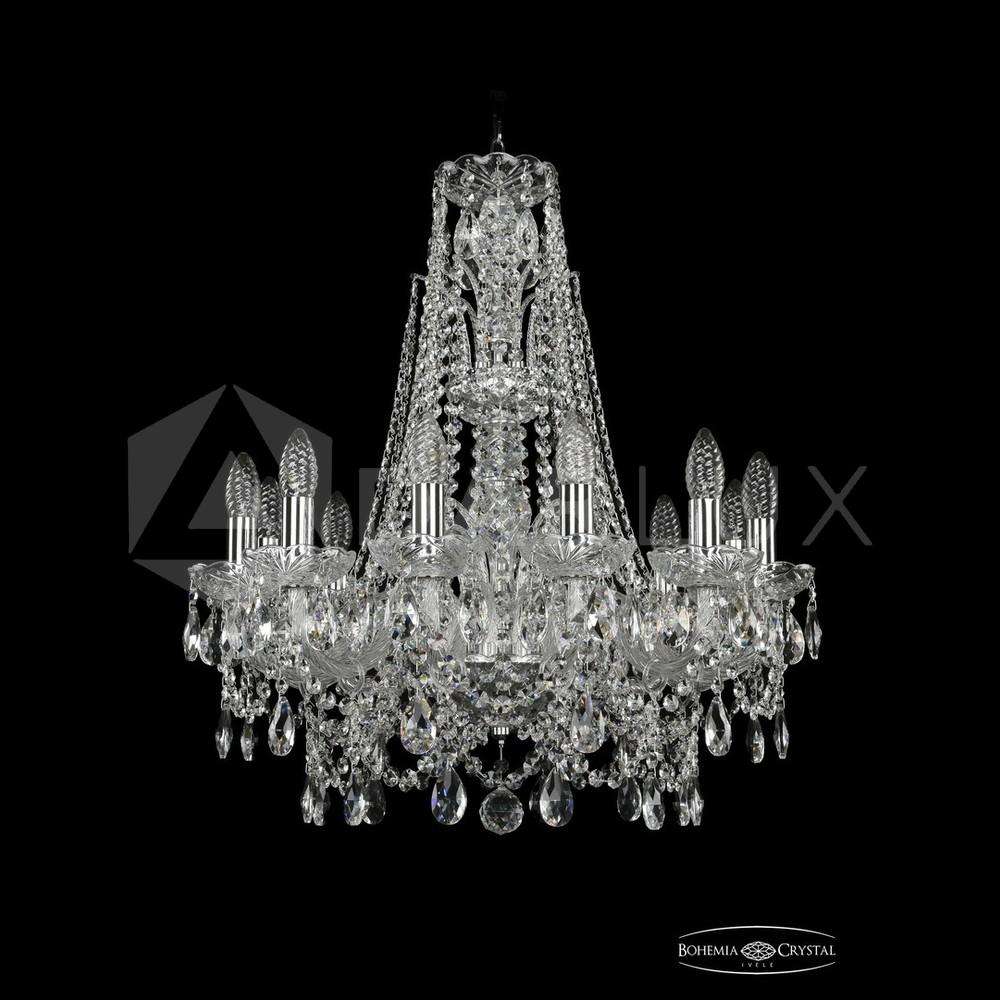 Люстра хрустальная 1411/12/195/XL-65 Ni Bohemia Ivele Crystal