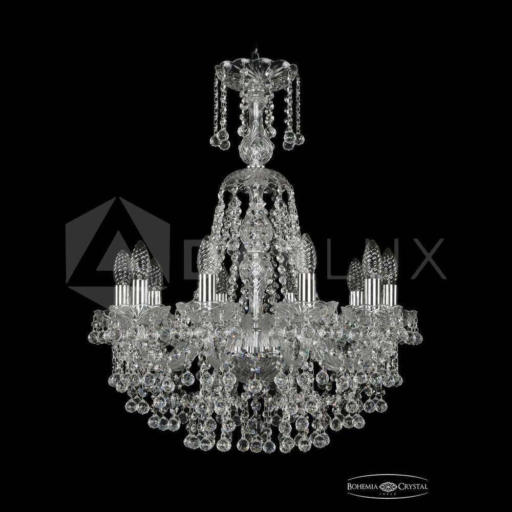 Люстра хрустальная 1409/10/195/XL-67 Ni Bohemia Ivele Crystal