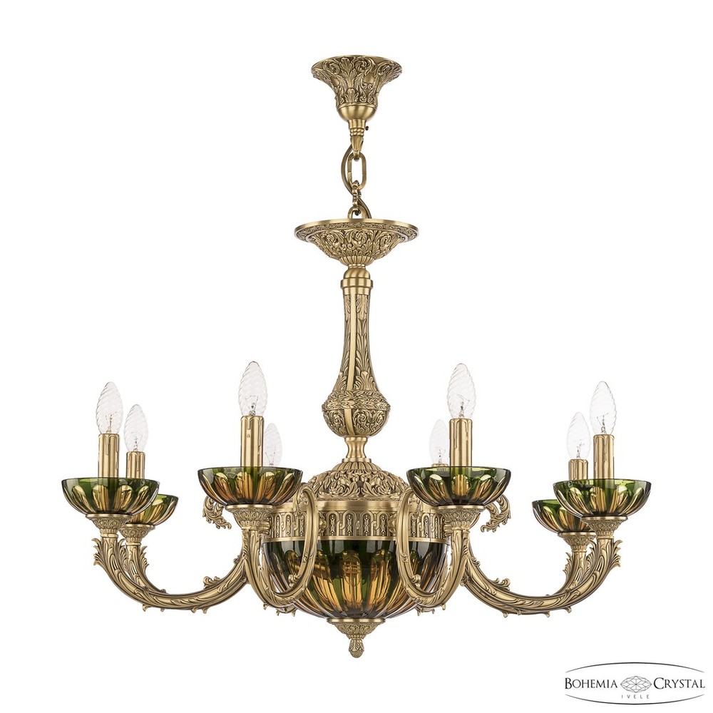 Люстра бронзовая 71109P/8/210 FP P Amber-Green/H-1H Bohemia Ivele Crystal