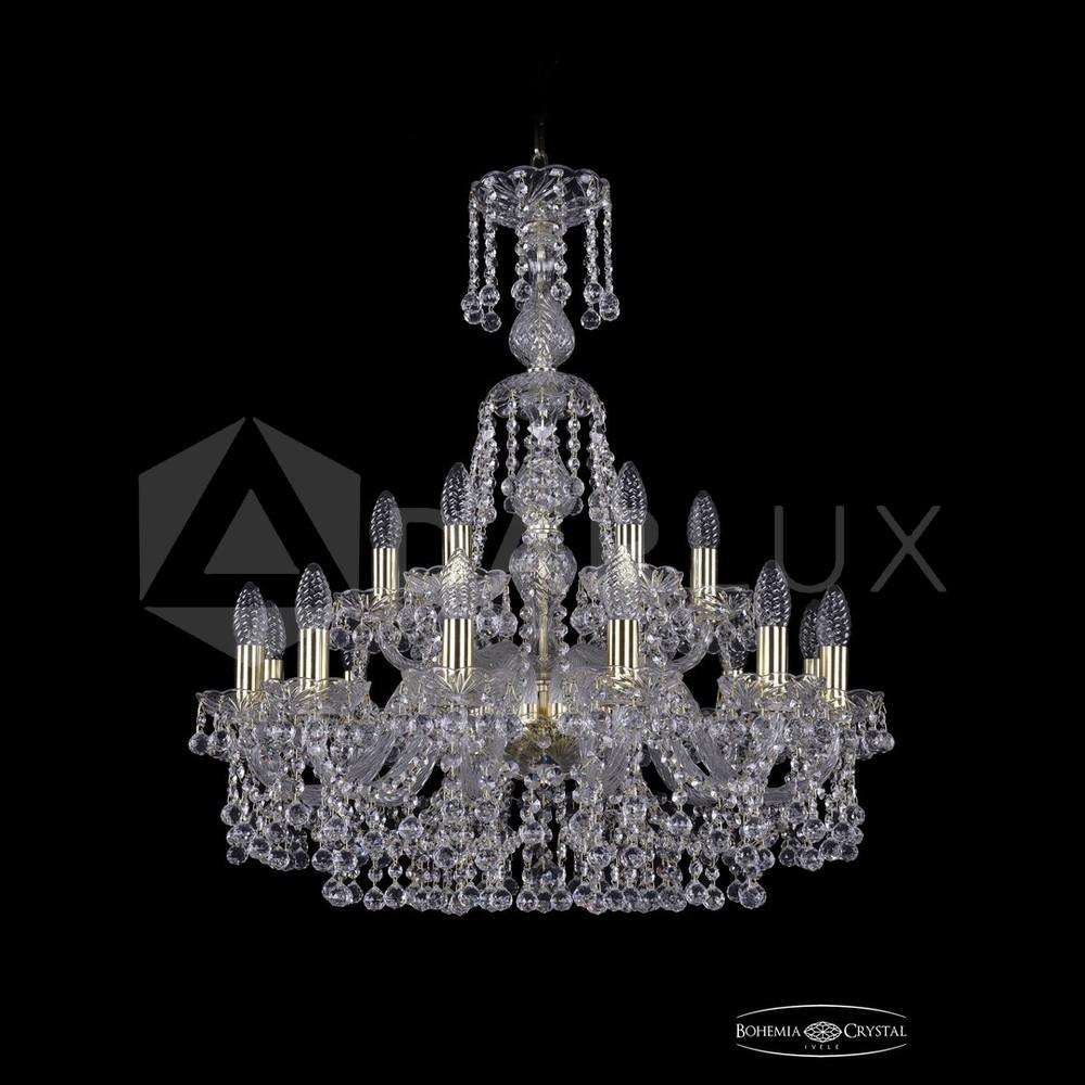 Люстра хрустальная 1409/12+6/240/XL-76 G Bohemia Ivele Crystal