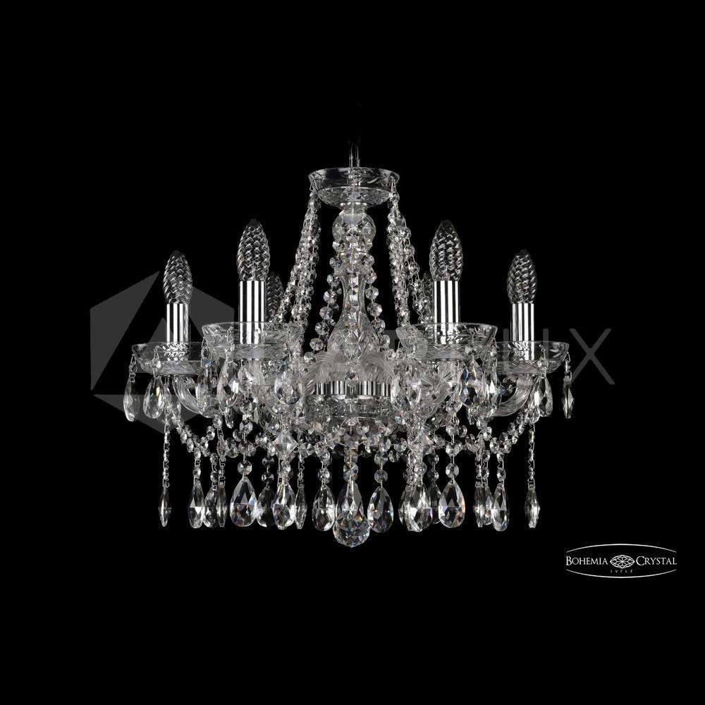 Люстра хрустальная 2413/6/165 Ni Clear/1B Bohemia Ivele Crystal