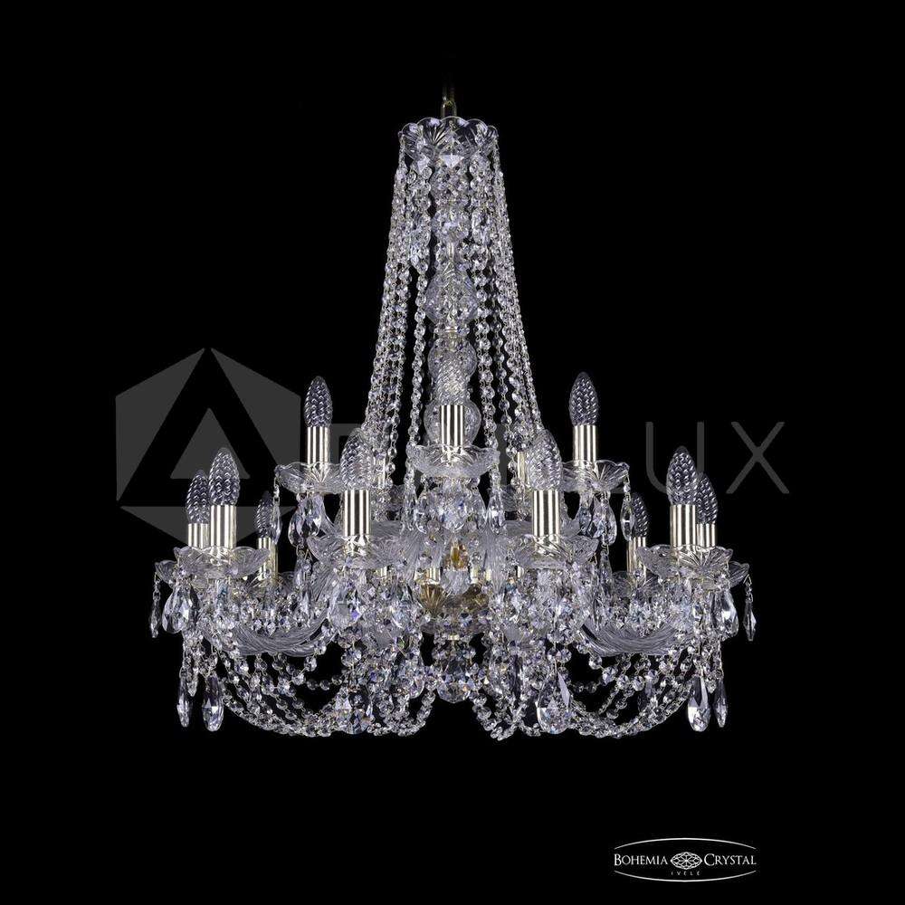 Люстра хрустальная 1406/10+5/240/h-75 G Bohemia Ivele Crystal