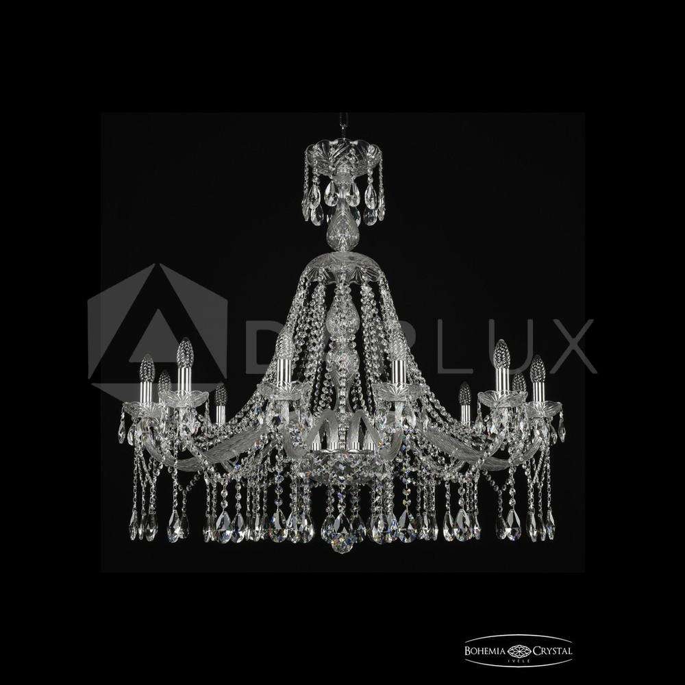 Люстра хрустальная 1413/12/360/XL-100 Ni Bohemia Ivele Crystal