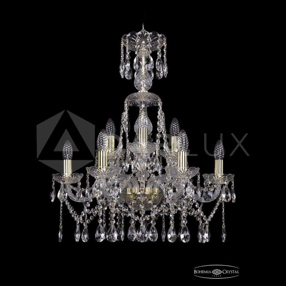 Люстра хрустальная 1413/6+3/200/XL-66 G Bohemia Ivele Crystal