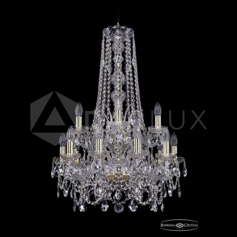 Люстра хрустальная 1411/10+5/195/h-83/2d G Bohemia Ivele Crystal