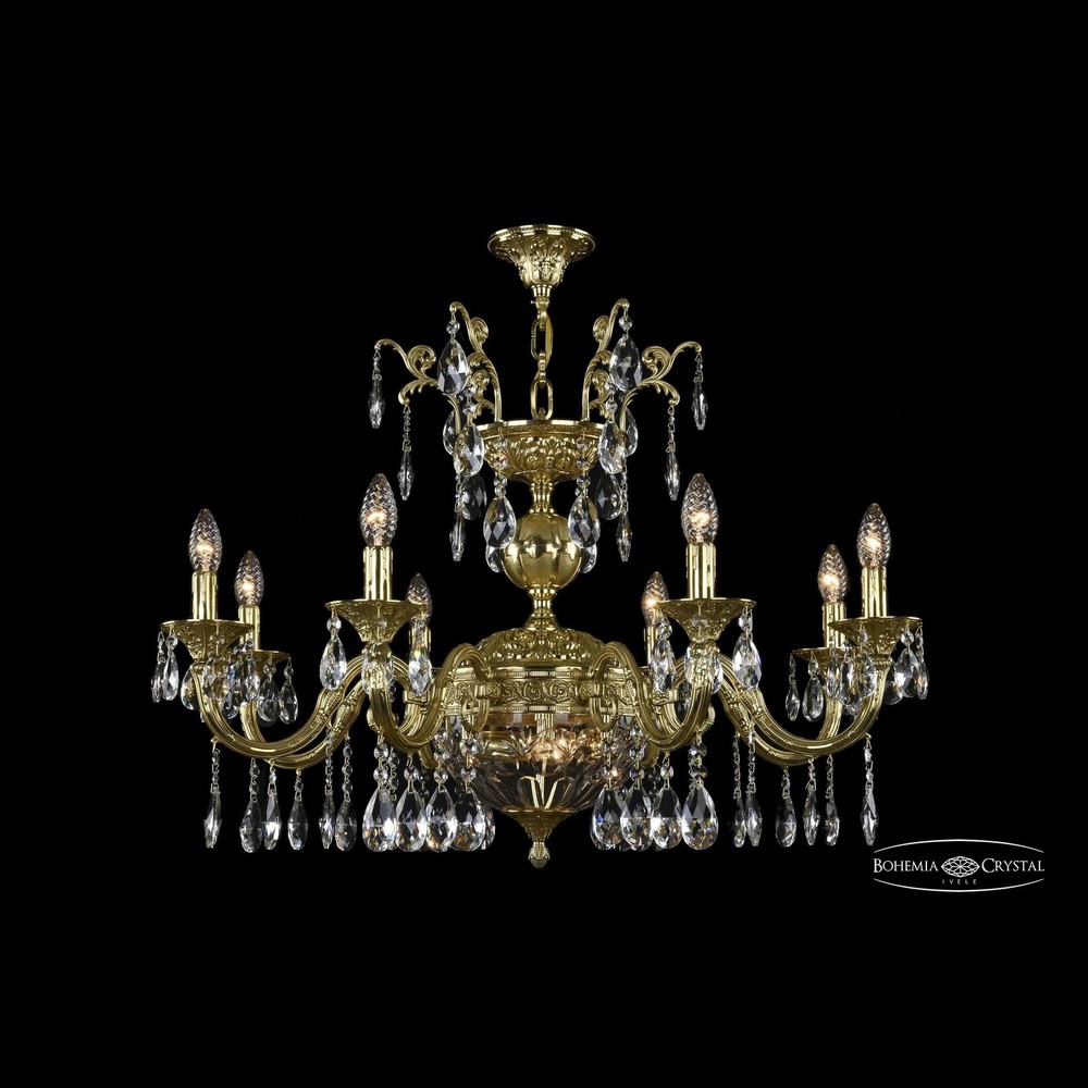 Люстра бронзовая 8729/8/CK250SP/250GL G Clear/1E Bohemia Ivele Crystal