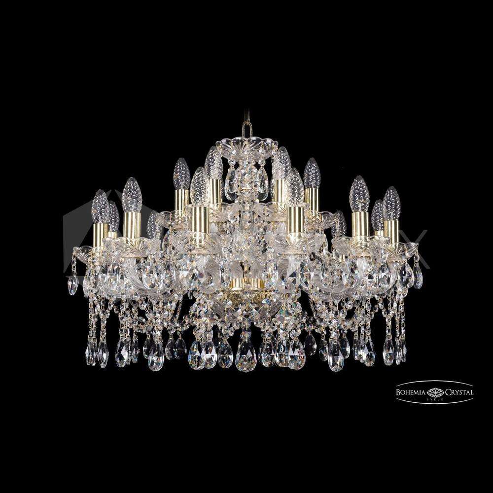Люстра хрустальная 1413/12+6/220 G Bohemia Ivele Crystal
