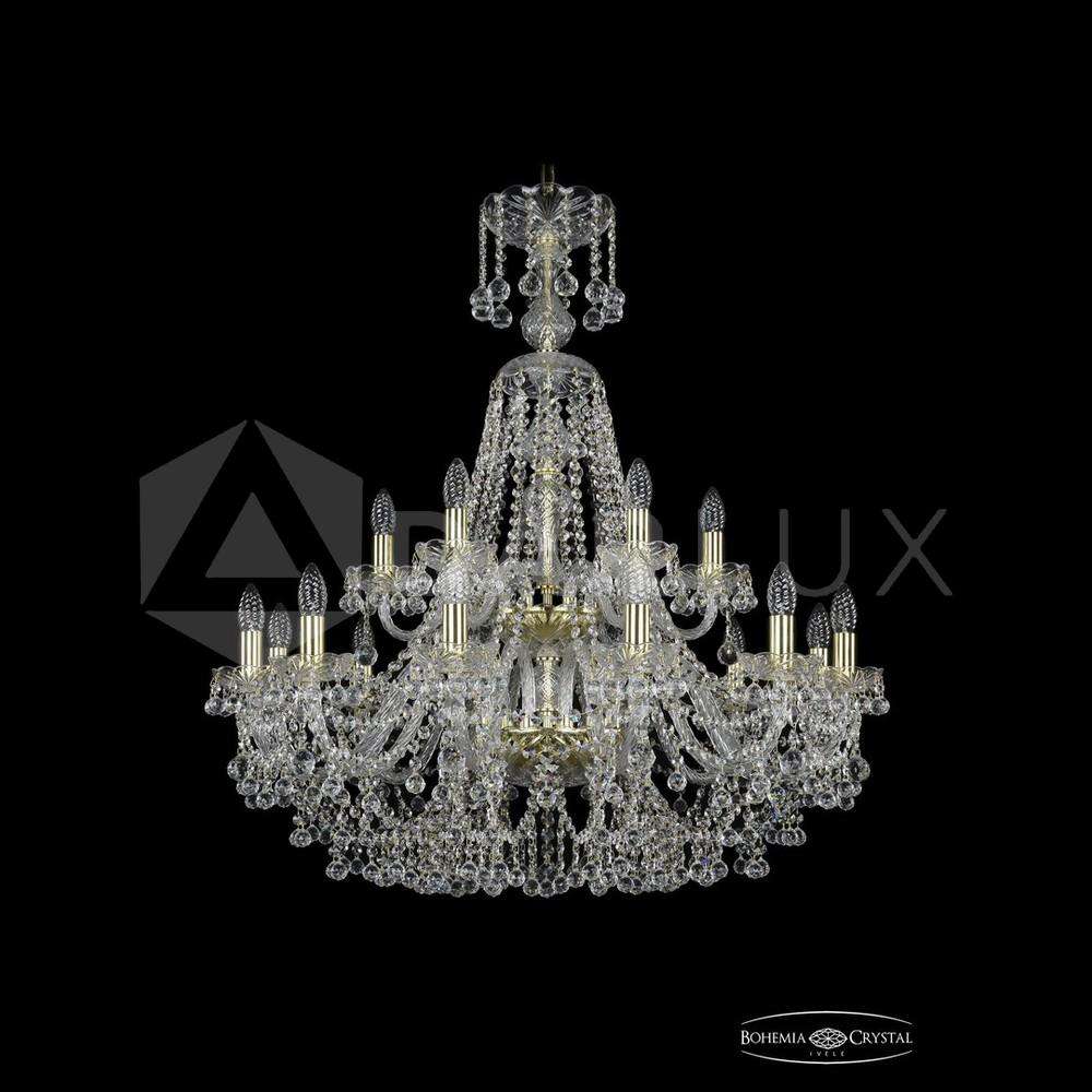 Люстра хрустальная 1409/12+6/300/XL-94/2d G Bohemia Ivele Crystal