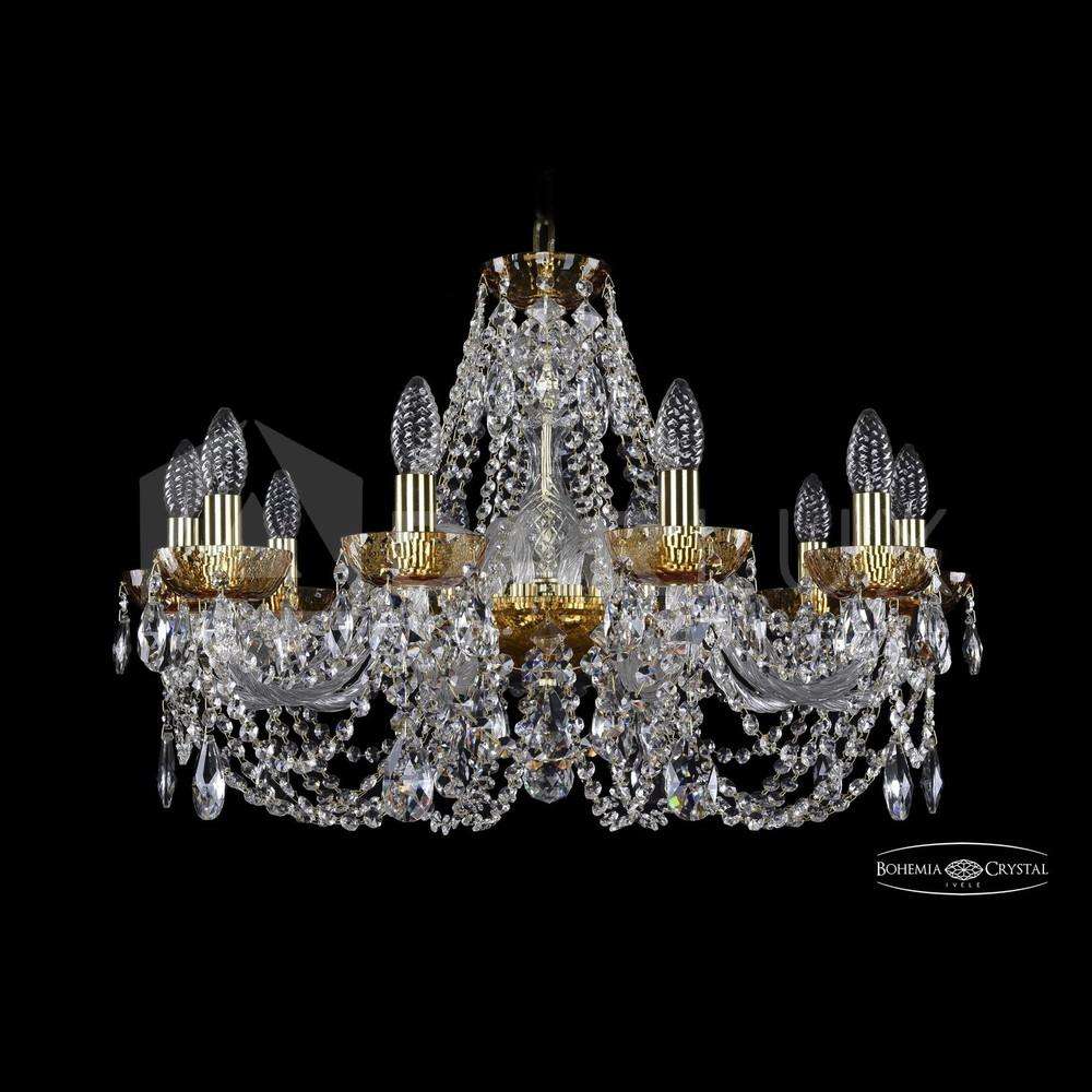 Люстра хрустальная 2406/10/240 G Amber/1C Bohemia Ivele Crystal