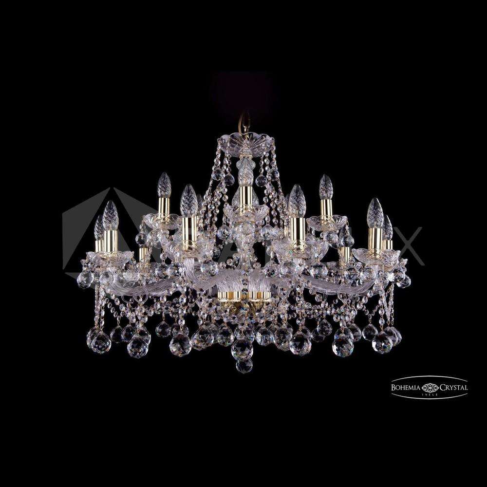Люстра хрустальная 1413/10+5/300 G Balls Bohemia Ivele Crystal