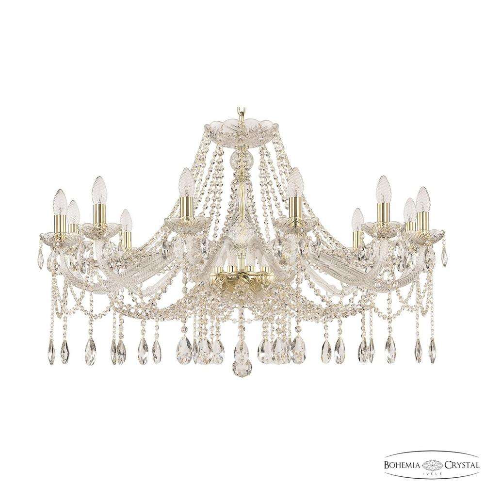 Люстра хрустальная 107/12/360 G Bohemia Ivele Crystal