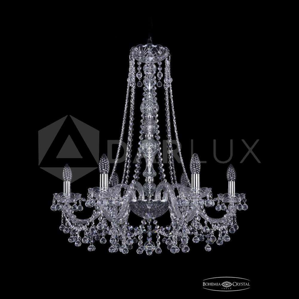 Люстра хрустальная 1409/6/240/h-75 Ni Bohemia Ivele Crystal