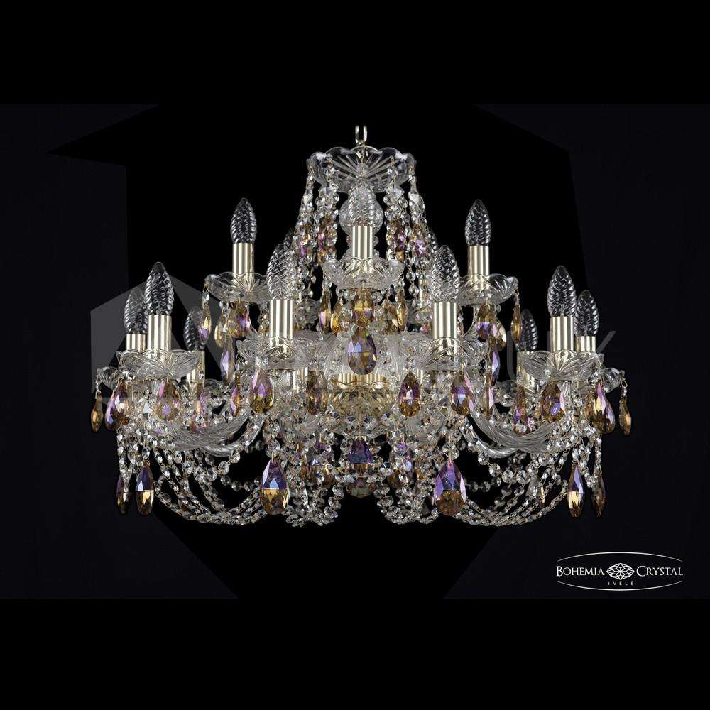 Люстра хрустальная 1406/10+5/240 G K777 Bohemia Ivele Crystal
