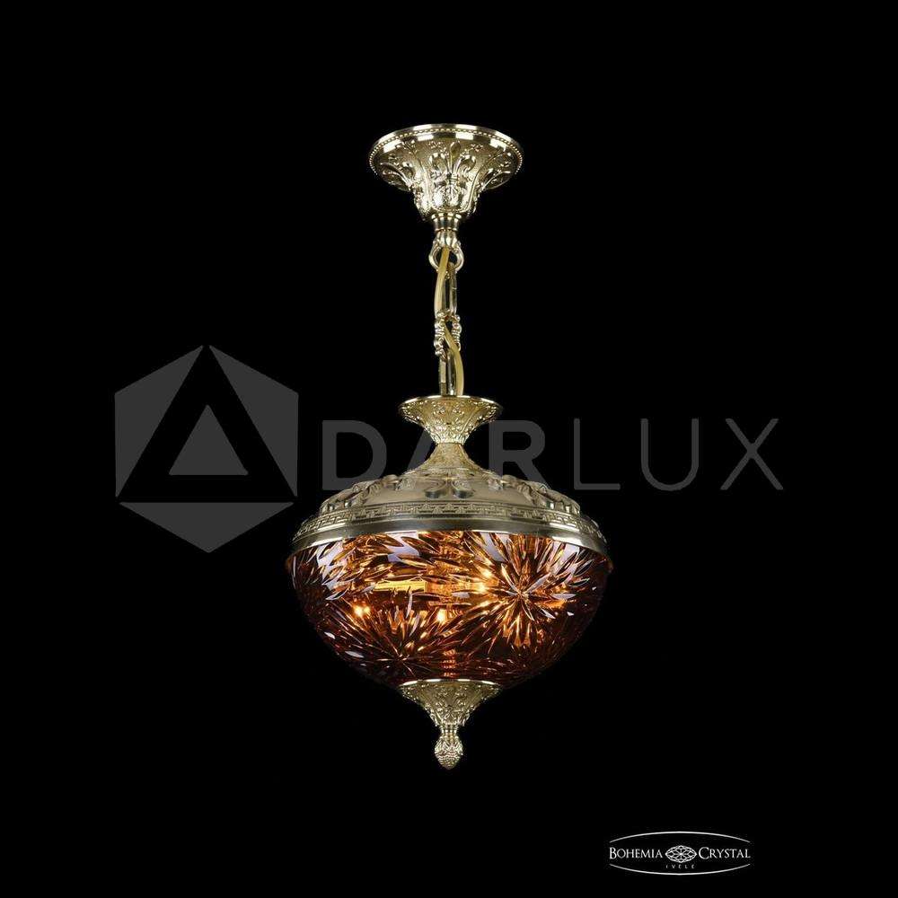 Люстра бронзовая 1773/25 G Amber/1A Bohemia Ivele Crystal