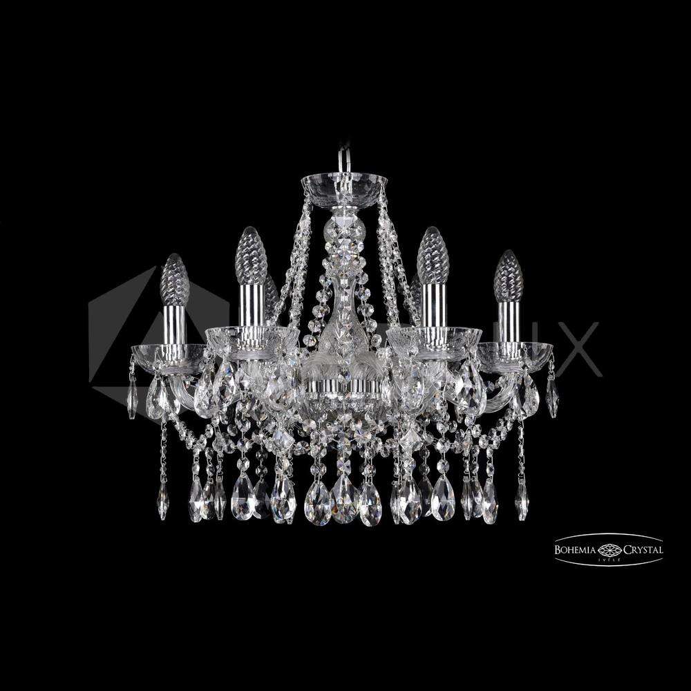Люстра хрустальная 2413/6/165 Ni Clear/1C Bohemia Ivele Crystal