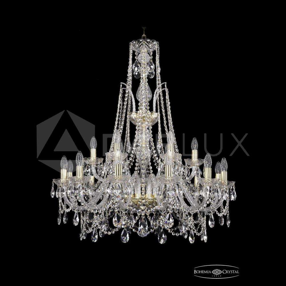 Люстра хрустальная 1411/12+6/300/XL-96 G Bohemia Ivele Crystal