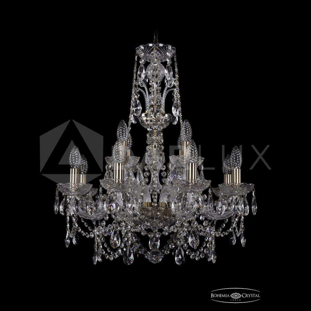 Люстра хрустальная 1411/8+4/195/XL-65 Pa Bohemia Ivele Crystal